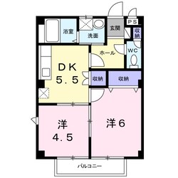 追分駅 徒歩9分 2階の物件間取画像